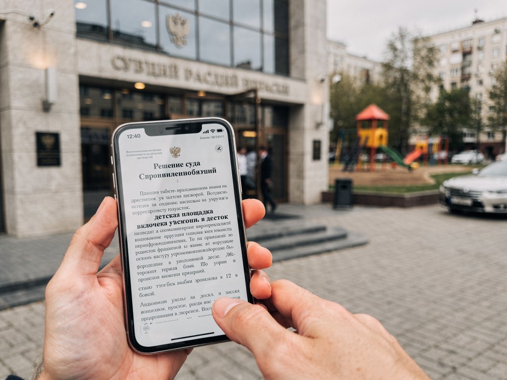 Решение суда на телефоне